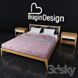 Bed Bed FLY Oak BraginDesign 