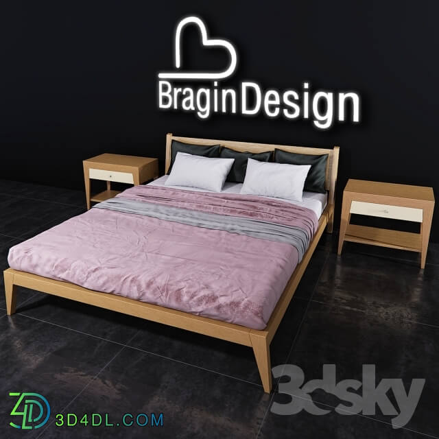 Bed Bed FLY Oak BraginDesign