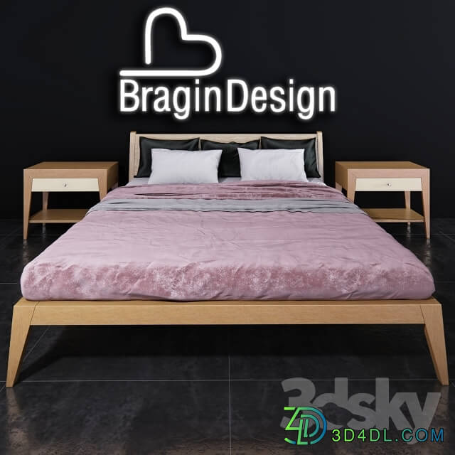 Bed Bed FLY Oak BraginDesign