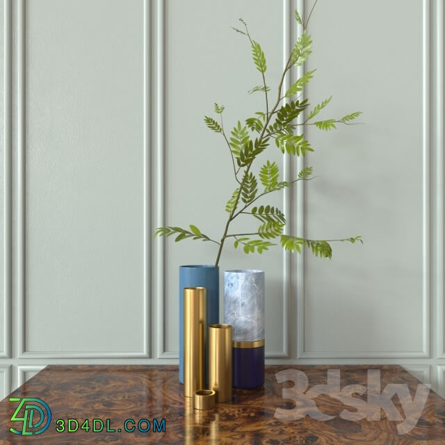 Branch and vases