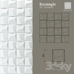 Decorative plaster 3D Panels Degesso Rectangle  