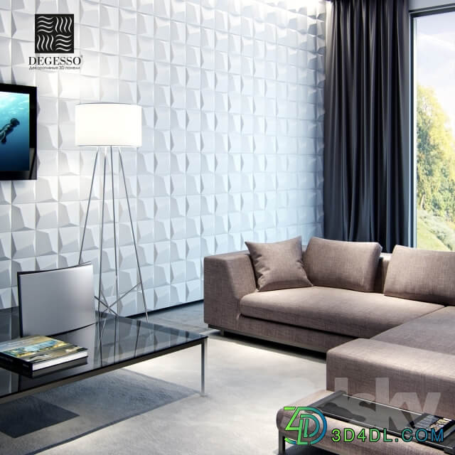 Decorative plaster 3D Panels Degesso Rectangle 