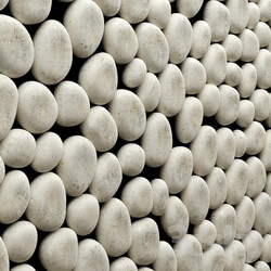 Other decorative objects The panel of white pebbles 