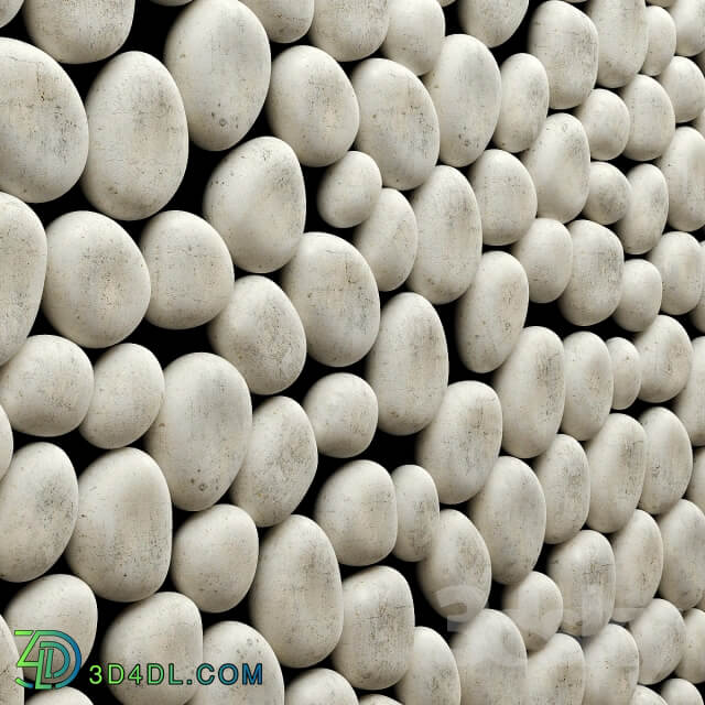 Other decorative objects The panel of white pebbles