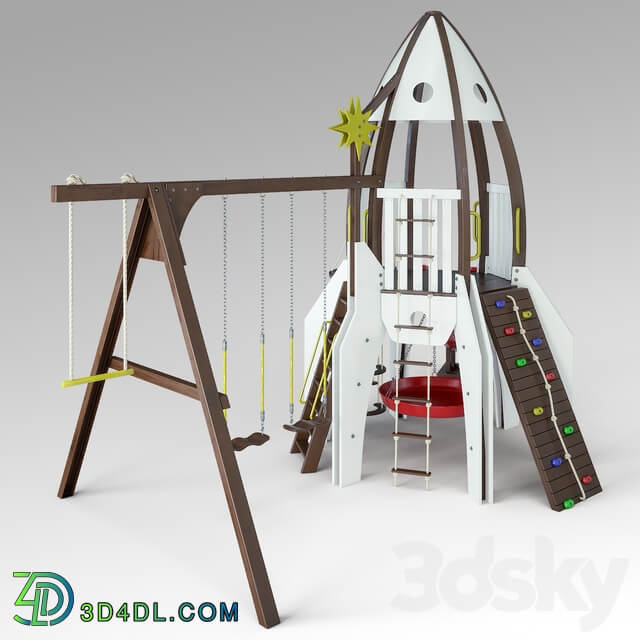 Children slide quot Rocket quot 3D Models