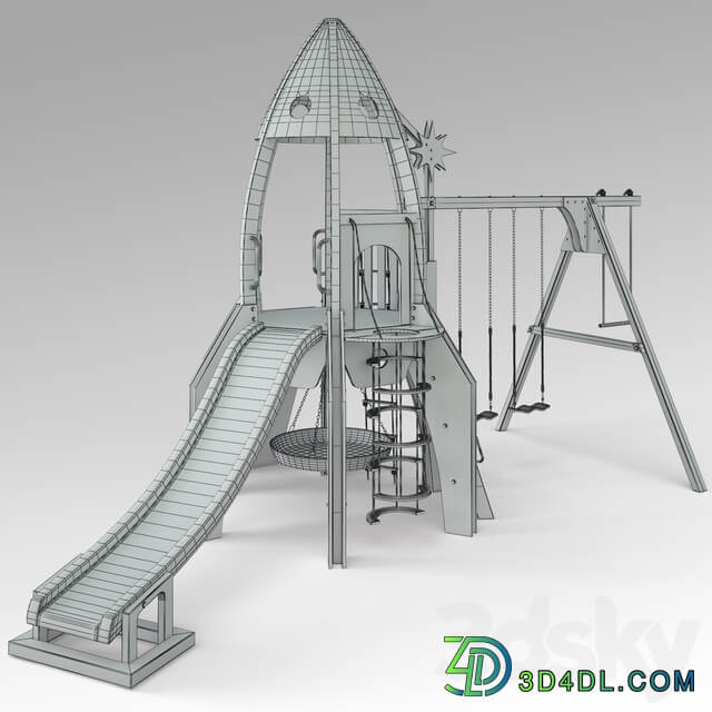 Children slide quot Rocket quot 3D Models