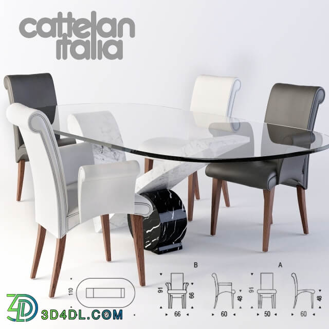 Table Chair Cattelan Italia Lulu