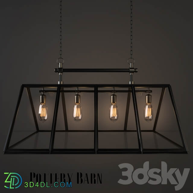 POTTERY BARN GREENHOUSE CHANDELIER Pendant light 3D Models