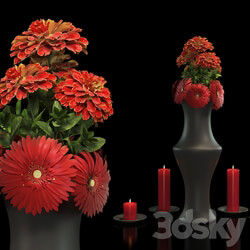 Flower Bouquet Red 3D Models 