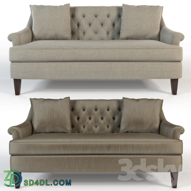 Hickory furniture Marler tufted apartment sofa