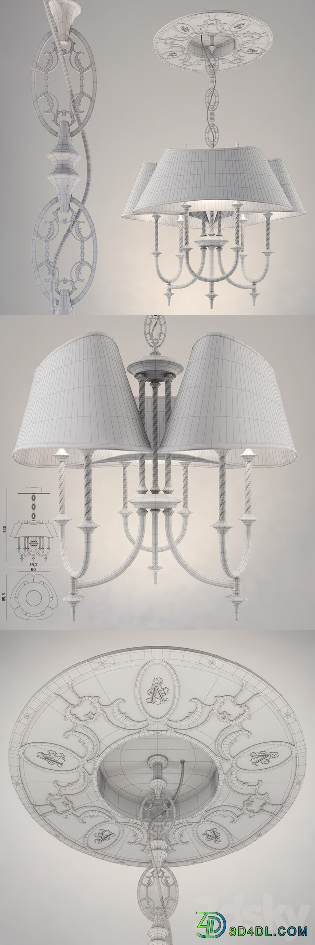 Agatha Ipe Cavalli Pendant light 3D Models