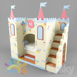 Bunk bed children with cupboard quot Castle quot  
