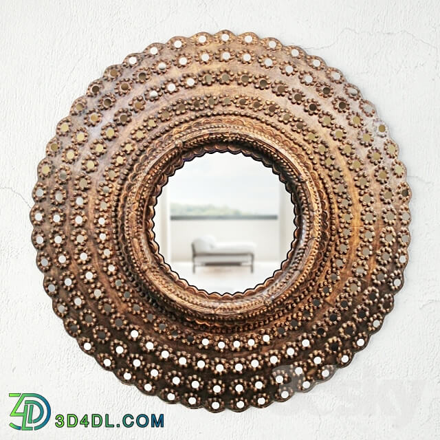 Round Peacock Mirror