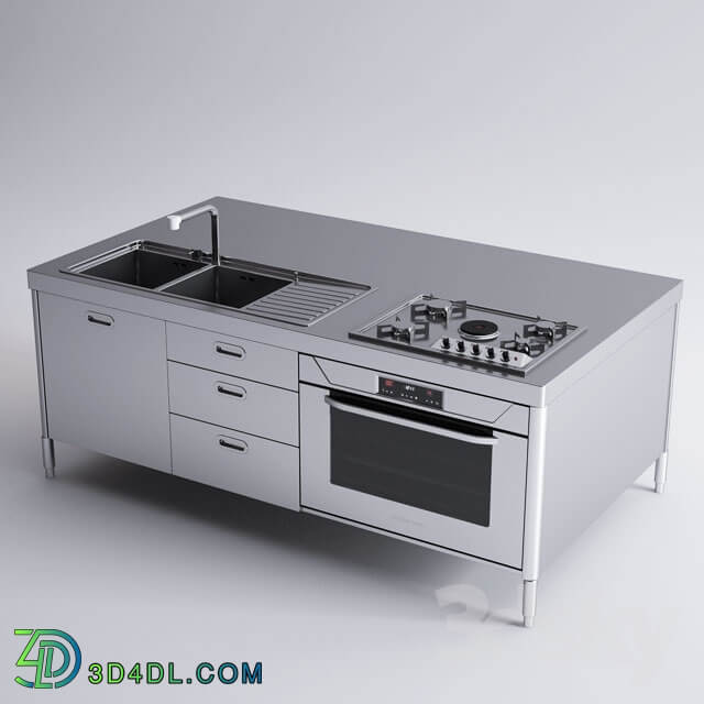 Alpes Inox Kitchen Island