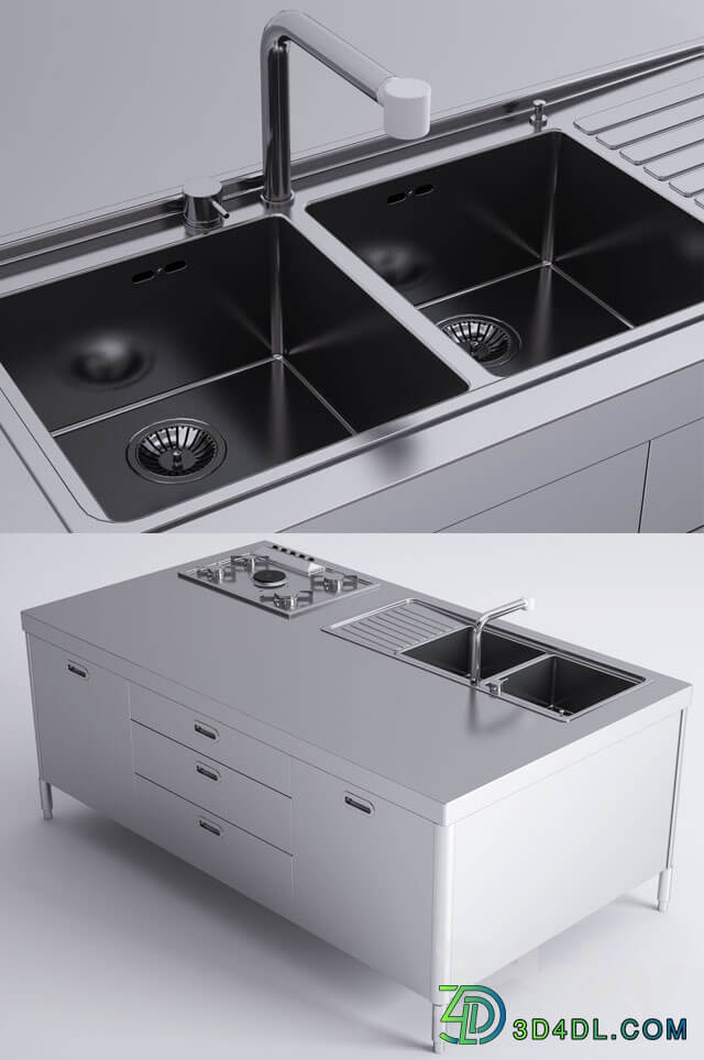 Alpes Inox Kitchen Island