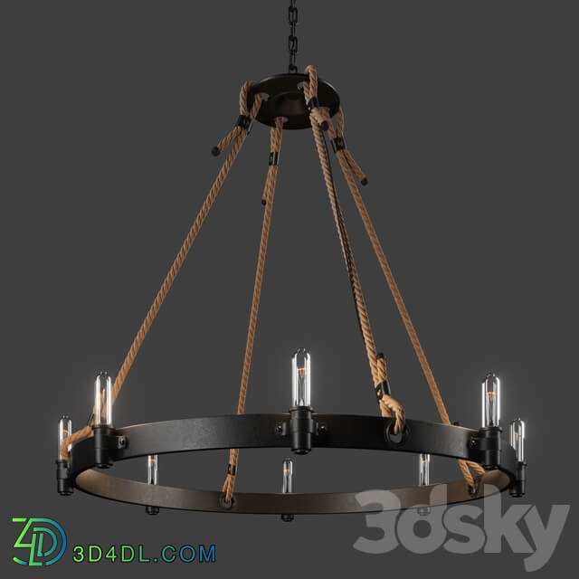 Loft Rope Chandelier Pendant light 3D Models