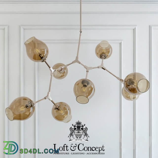 CHANDELIER LINDSEY ADELMAN BRANCHING BUBBLE CHANDELIER 8 SMOKE