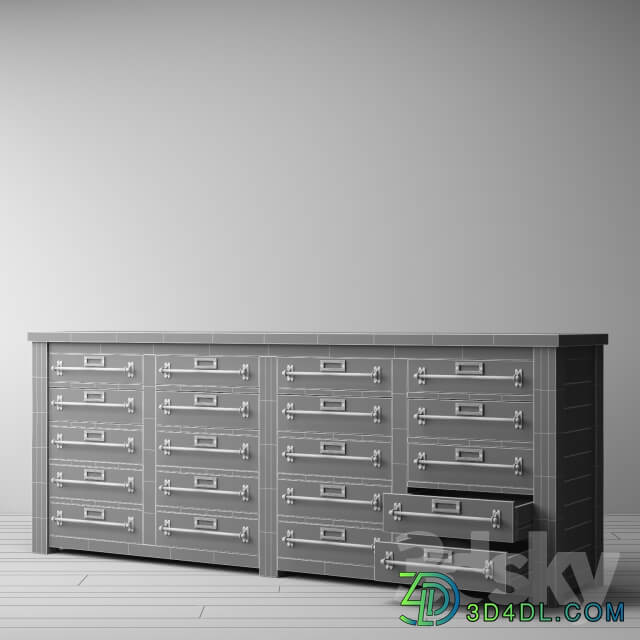 Sideboard Chest of drawer ZINC TOP MERCANTILE SIDEBOARD