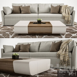 Holly Hunt Ville sofa Oasis cocktail table 