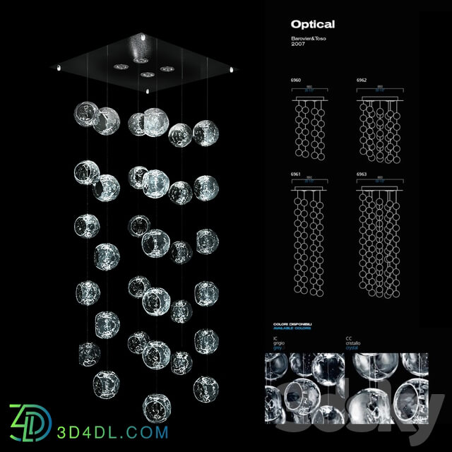 Barovier Toso Optical Pendant light 3D Models