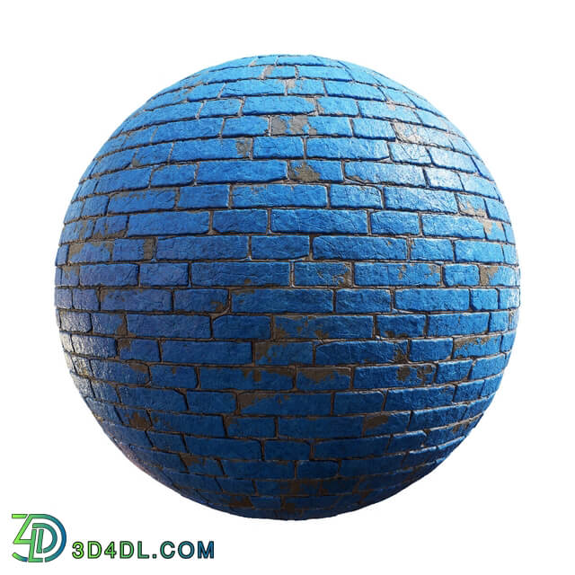 CGaxis Textures Physical 8 BrickWalls ConcreteWalls blue painted brick wall 59 60