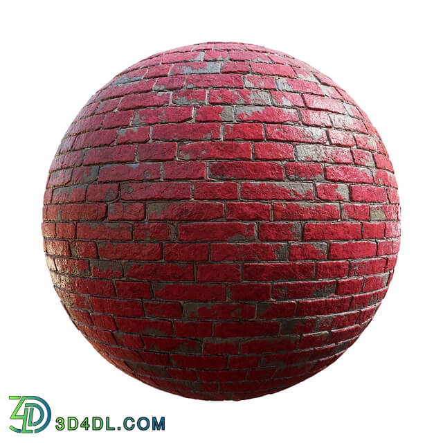 CGaxis Textures Physical 8 BrickWalls ConcreteWalls red painted brick wall 59 61