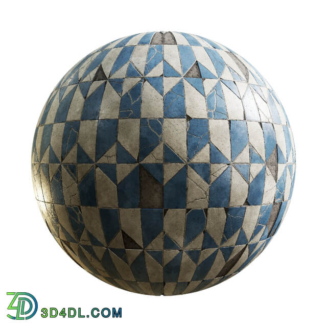 CGaxis Textures Physical 8 CeramicTiles ConcreteTiles damaged blue white tiles 60 82