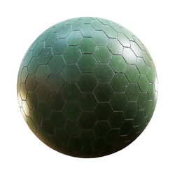 CGaxis Textures Physical 8 CeramicTiles ConcreteTiles green hexagonal tiles 59 43 