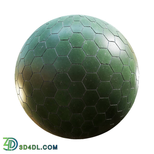 CGaxis Textures Physical 8 CeramicTiles ConcreteTiles green hexagonal tiles 59 43