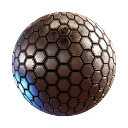 CGaxis Textures Physical 8 SciFi Fantasy Medieval rusty hexagonal metal wall panels 58 81 