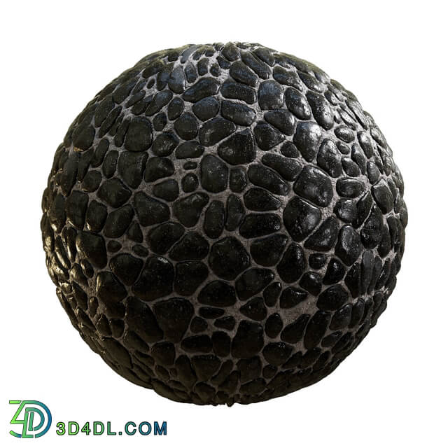 CGaxis Textures Physical 8 StoneWalls Destruction black pebble concrete wall 60 42