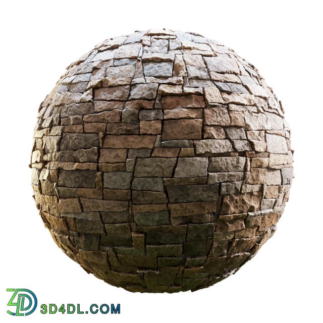 CGaxis Textures Physical 8 StoneWalls Destruction stone slate wall 58 07