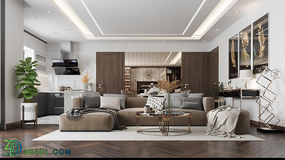 3D Interior Scene File 3dsmax Model Livingroom 293 by The Shaw