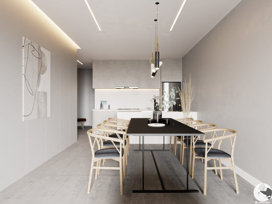 3D Interior Kitchen – Livingroom 253 Scene 3dsmax By Pham Minh Quang