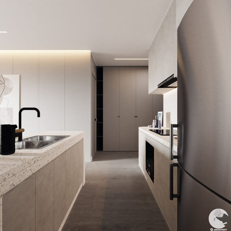 3D Interior Kitchen – Livingroom 253 Scene 3dsmax By Pham Minh Quang