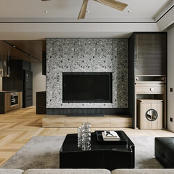  Living Room - Kitchen Interior Model by Nguyen The Dinh 