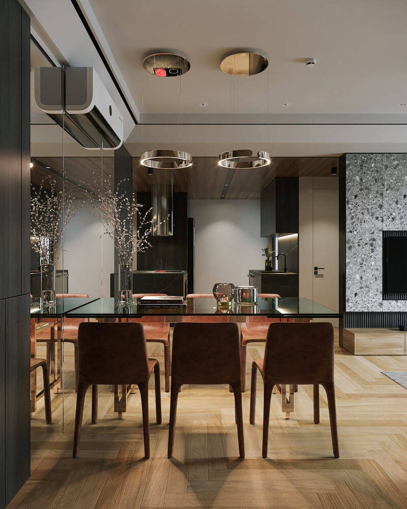  Living Room - Kitchen Interior Model by Nguyen The Dinh
