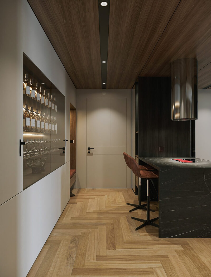  Living Room - Kitchen Interior Model by Nguyen The Dinh