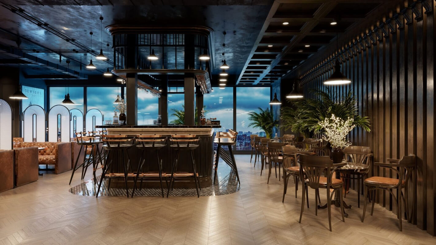 13324. Download Free 3D Restaurant Interior Model by Minh Hoang Vu