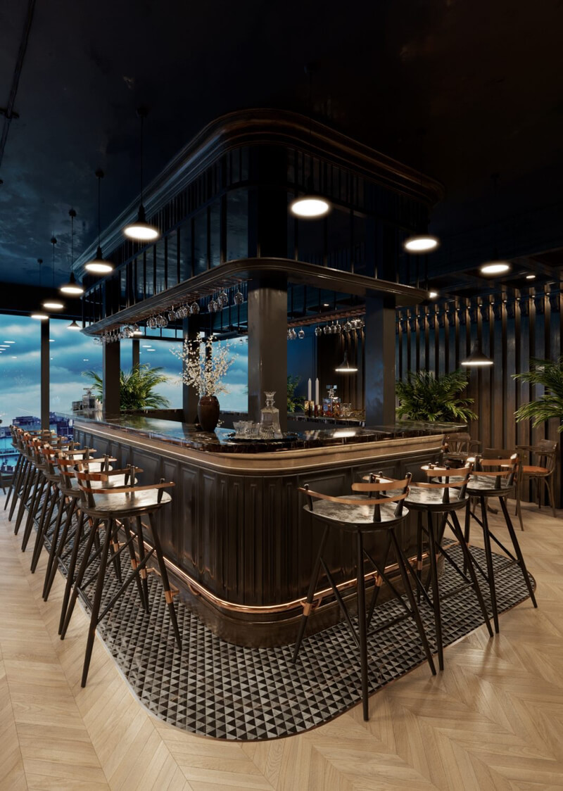 13324. Download Free 3D Restaurant Interior Model by Minh Hoang Vu
