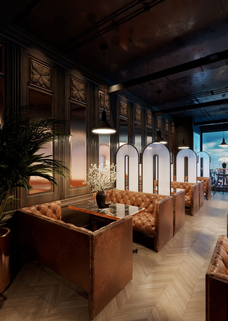13324. Download Free 3D Restaurant Interior Model by Minh Hoang Vu