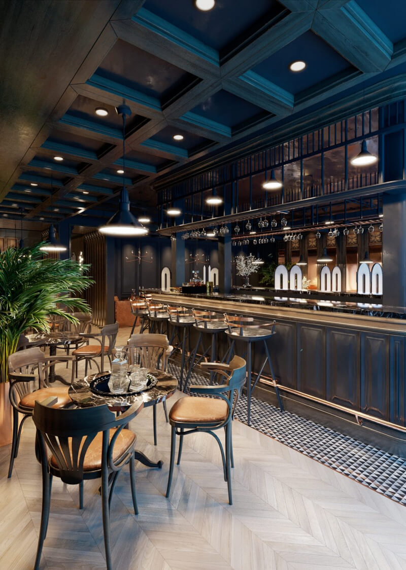 13324. Download Free 3D Restaurant Interior Model by Minh Hoang Vu