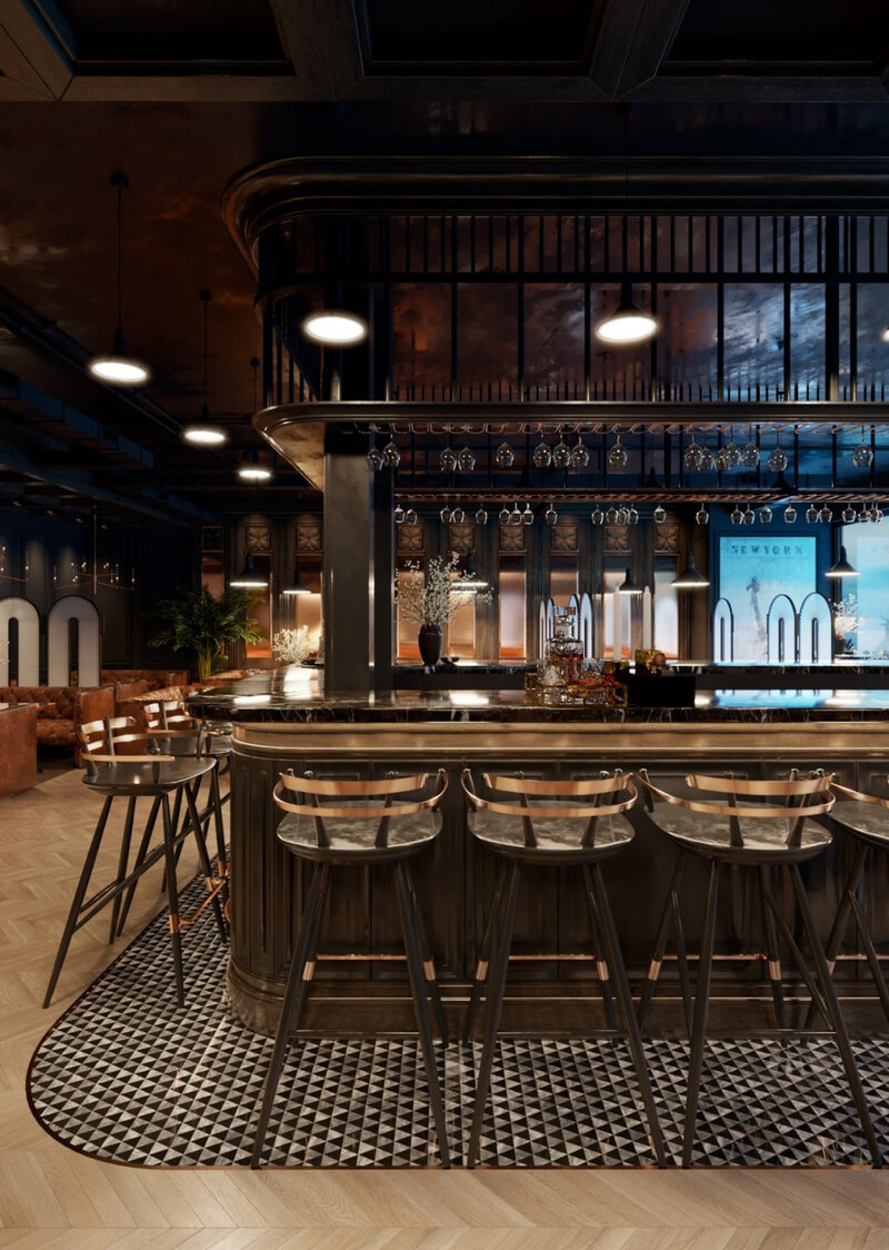 13324. Download Free 3D Restaurant Interior Model by Minh Hoang Vu
