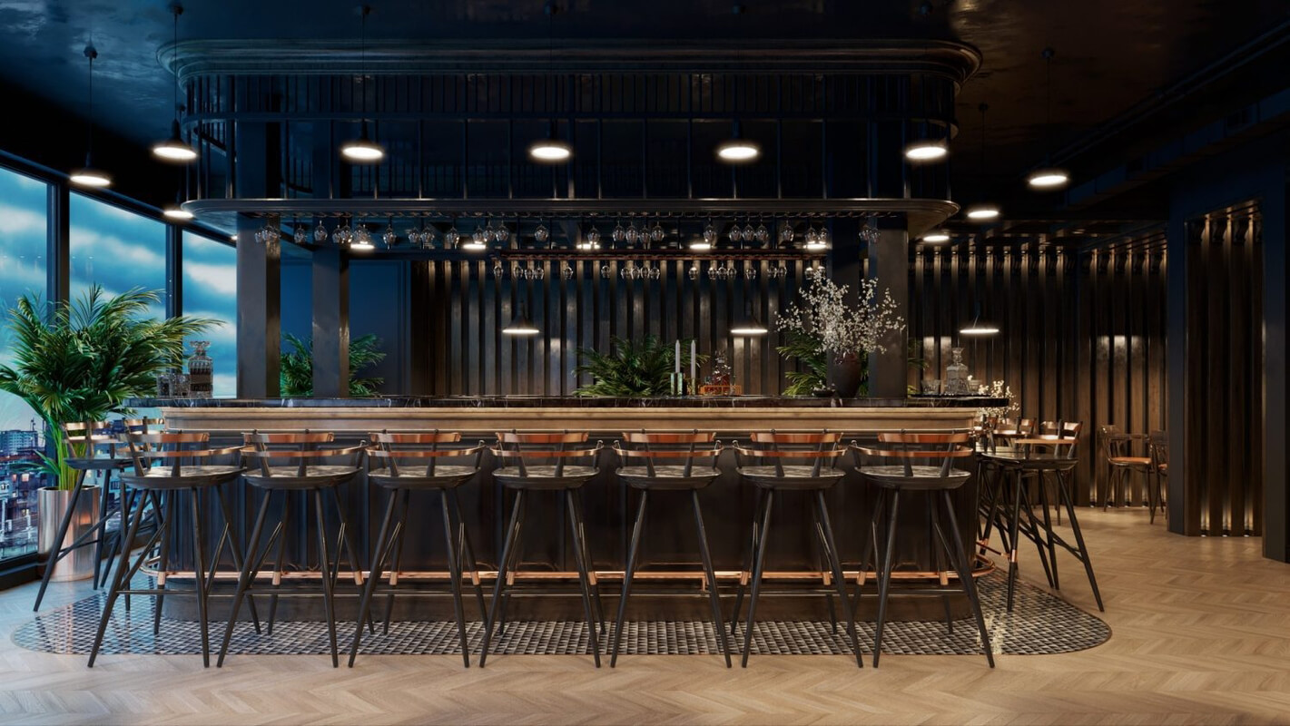 13324. Download Free 3D Restaurant Interior Model by Minh Hoang Vu