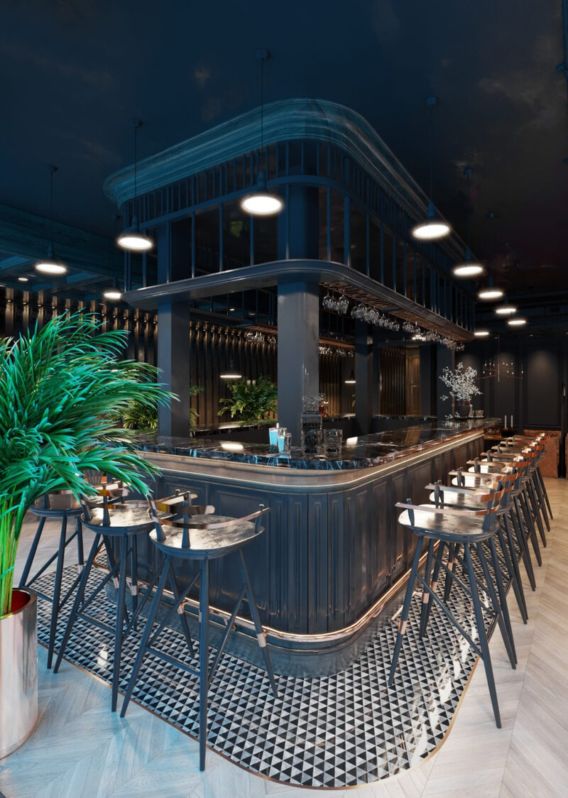 13324. Download Free 3D Restaurant Interior Model by Minh Hoang Vu