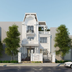 3D Exteriors House Scene Model 3dsmax By QuanMinh 