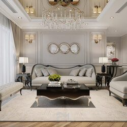  Living Room- Kitchen Interior by Phong Mai BK 