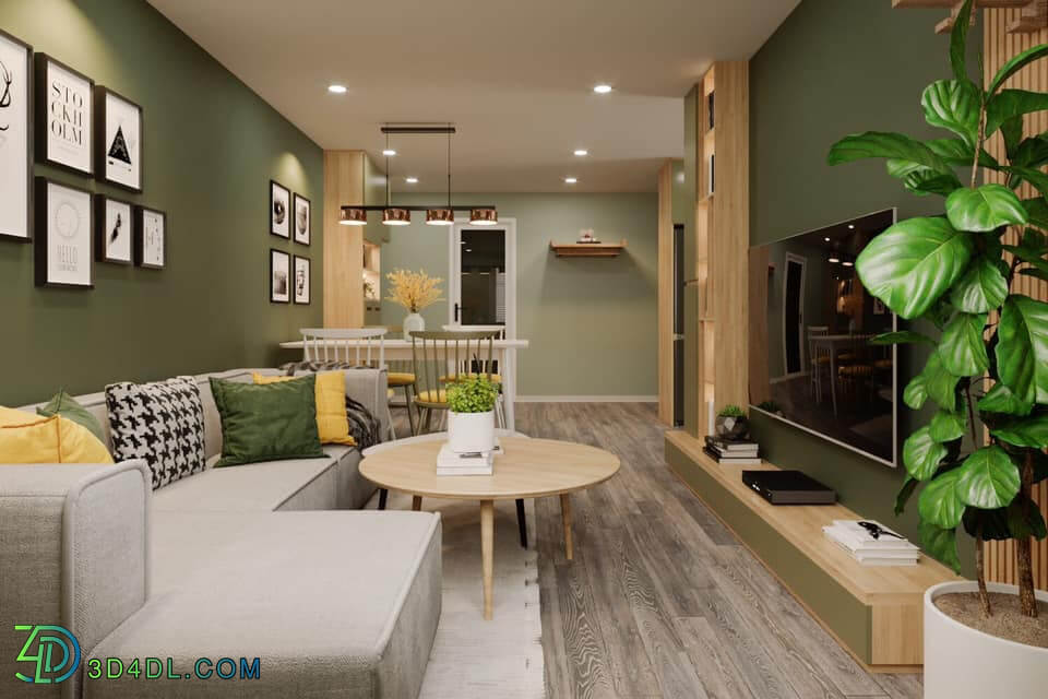 3D Interior Apartment 186 Scene File 3dsmax By Hoan Phuc