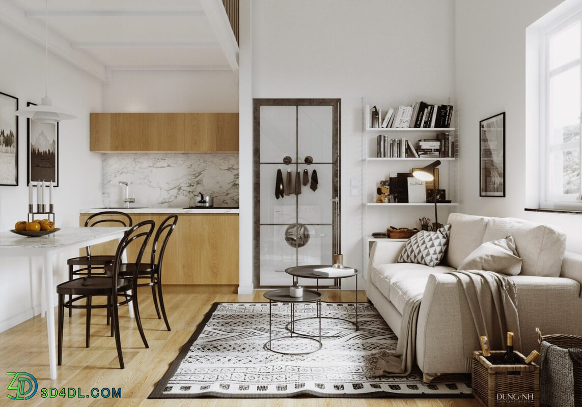 3D Interior Apartment 192 Scene File 3dsmax By Dung Nh