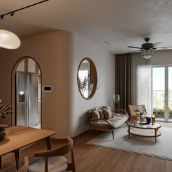  Apartment Interior Model By Nguyen Thien Khai 